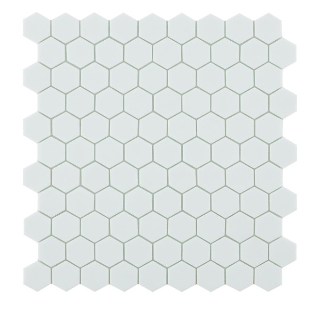 By Goof Mozaïek hexagon white 3,5x3,5cm